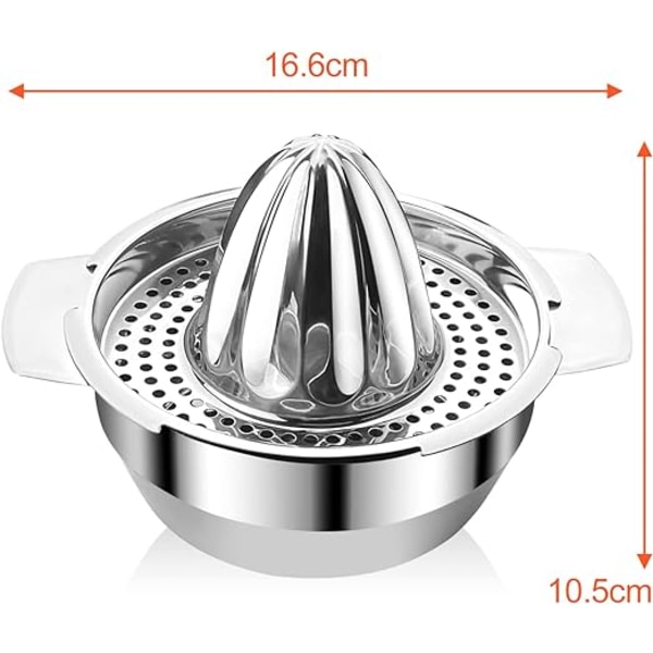 Citrus Juicer 300ml, Manuel Citrus Juicer 201 Rustfrit stål Di