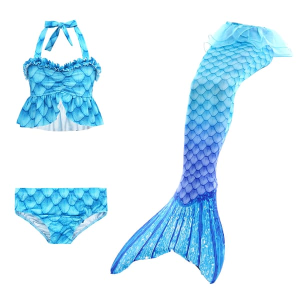 Badedrakt for barn, tredelt badedraktbikini 140