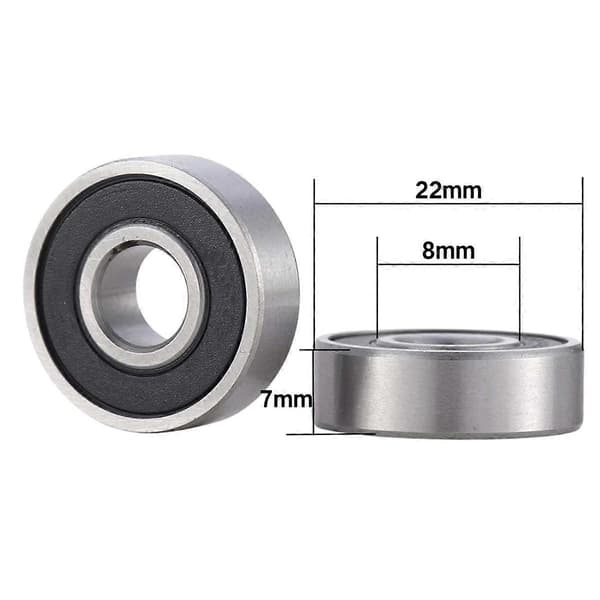 100 kpl 608 laakerit, 8x22x7mm kuulalaakerit rasvatiiviste kokoonpano rullalautalaakerit