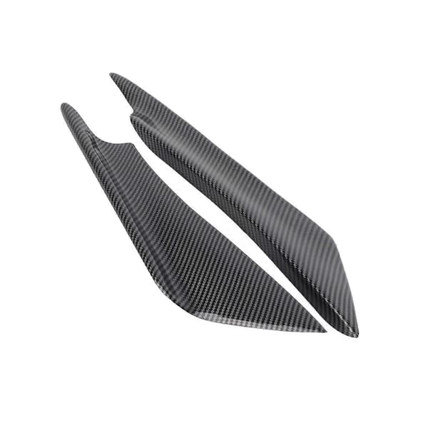 4st Universal Kolfiber Bilkaross Spoiler Främre Stötfångare Läpp Splitter Fenor Trim