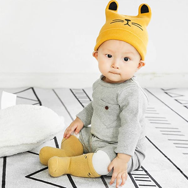 3 par baby vinterstrumpor Tjocka tecknade djur 0-36 månader Style 1