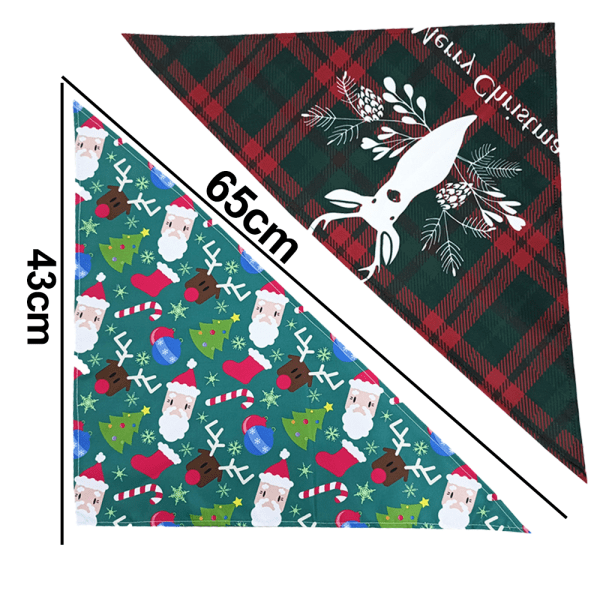 Pet Bandana Scarf Triangel Haklapp Rutig Halsduk för style 4