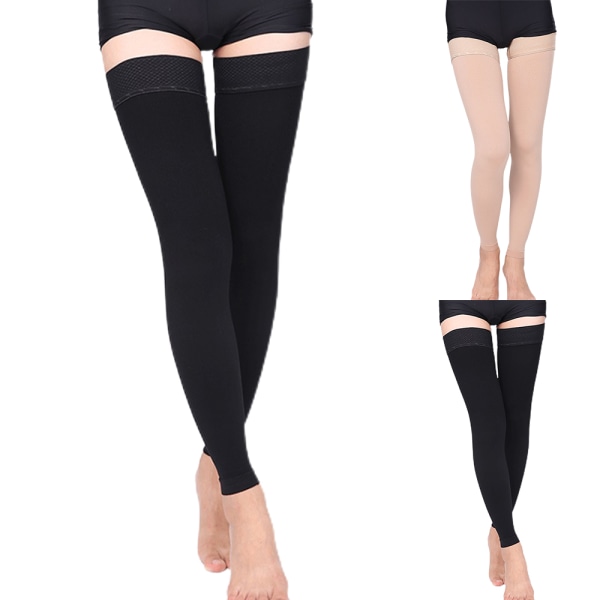 1 par lårhøje kompressionsstrømper Herre Dame Kompressionsstrømper skin 2XL