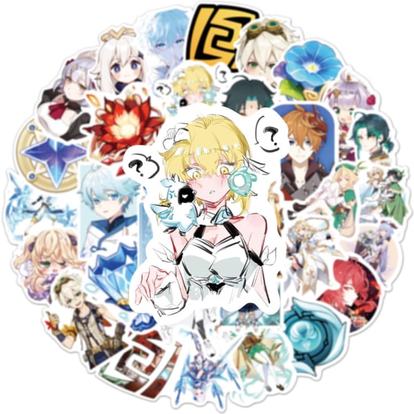 50 st Genshin Graffiti Stickers Laptop Skateboard