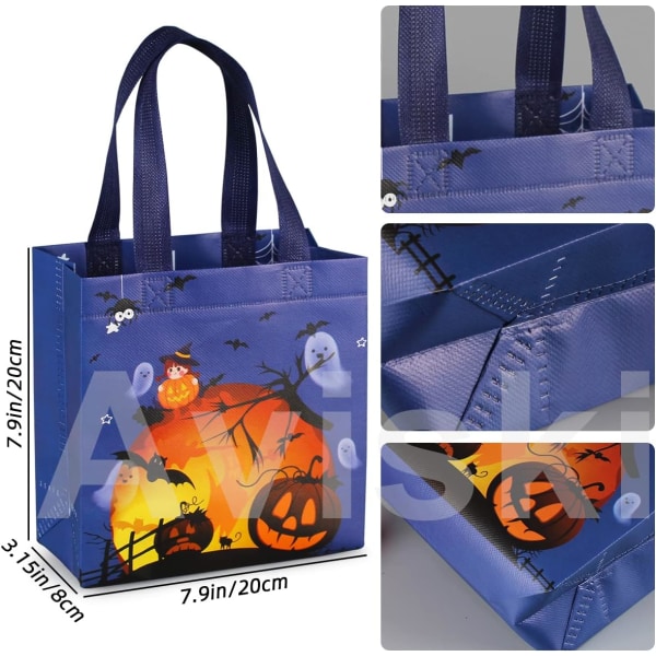16 ST Halloween Trick or Treat-påsar - multifunktionell non-woven present