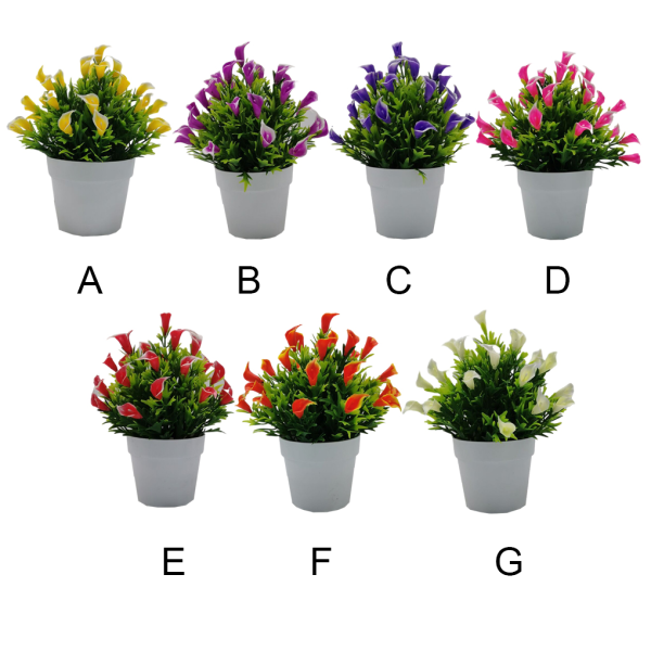 1/2 konstgjorda växter Bonsai inomhus eller utomhus faux blommor och purple 1 Pc