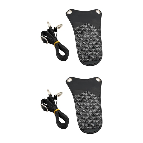 1/2/3/5 saksilaukku PU-nahkaa säädettävällä olkahihnalla Black 2PCS
