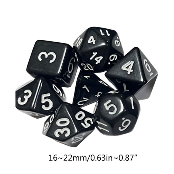 7 stk DND-polyedriske terninger RPG-terninger for dungeons-and-dragons, Pathfinder-MTG, D&D-rollespill, sett Blue