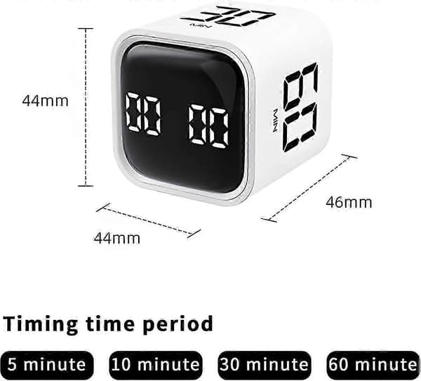 Pomodoro timerterning, lyd- og vibrationsalarmer