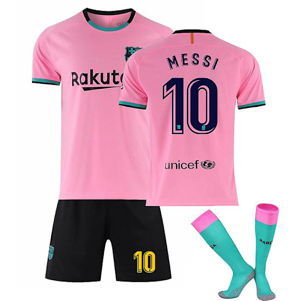 Fotbollströja för barn Fotbollströja Hemma Borta Träningströja 21/22 20 21 Barcelona Away Messi 10 XL