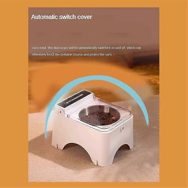 Smart katteskål med infrarød sensor automatisk låg - Anti-mus kæledyrsfoderautomat til katte og hunde