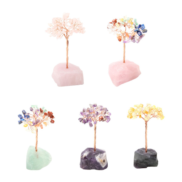 1/2/3/5 Onnenpuu Kodin sisustus Hieno käsityö ja luonnollinen fluorspar+Multicolor 13cm 5PCS