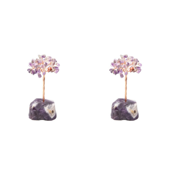 1/2/3/5 Onnenpuu Kodin sisustus Hieno käsityö ja luonnollinen amethyst+amethyst 13cm 2PCS