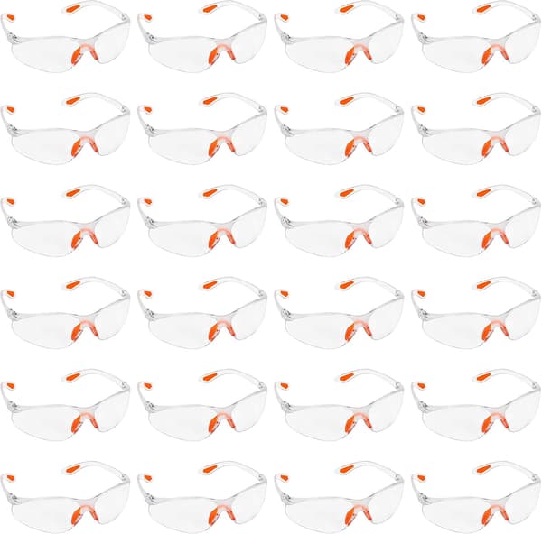 24-pack klara säkerhetsglasögon - Skyddsglasögon med plast L