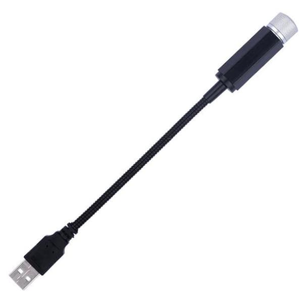 LED Natlys Bil Interiør Loft Atmosfære Stjerne USB projektor red