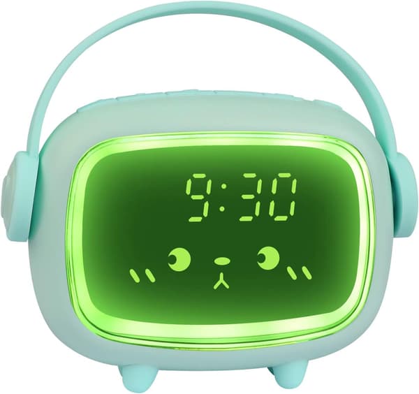 Grön Väckarklocka Barn Flickor Pojkar Digital, Söt Väckarklocka 2 Alarm