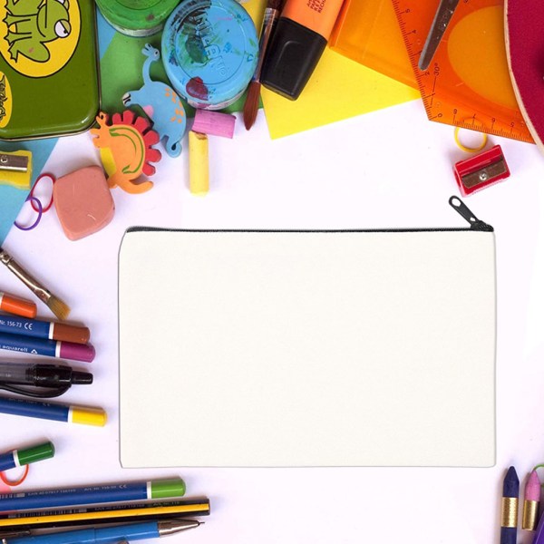 Tom DIY Craft Bag Canvas Penna Penna för case Faktura Bill Organizer Makeup Bag