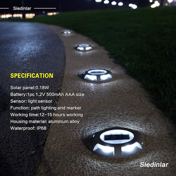 2 Pack, Solar Driveway Lights, LED vattentäta Lights, Blue