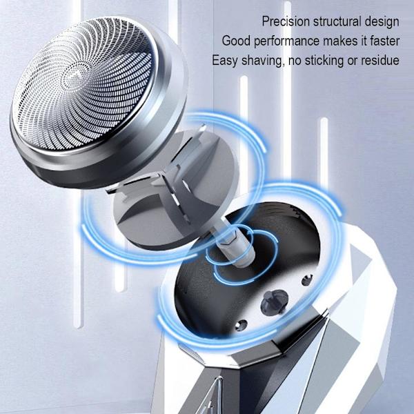 Mini bærbar elektrisk barberhøvel for menn USB oppladbar barbermaskin Bea blue One-size