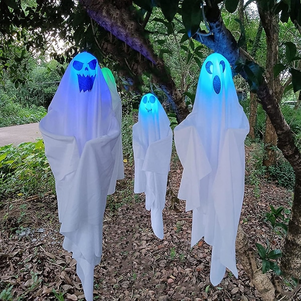 Ghost LED Pendellampe 3 stk. Kreative Rekvisitter Ornament Indretning Tilbehør til Home Yard Plads Layout Rekvisitter