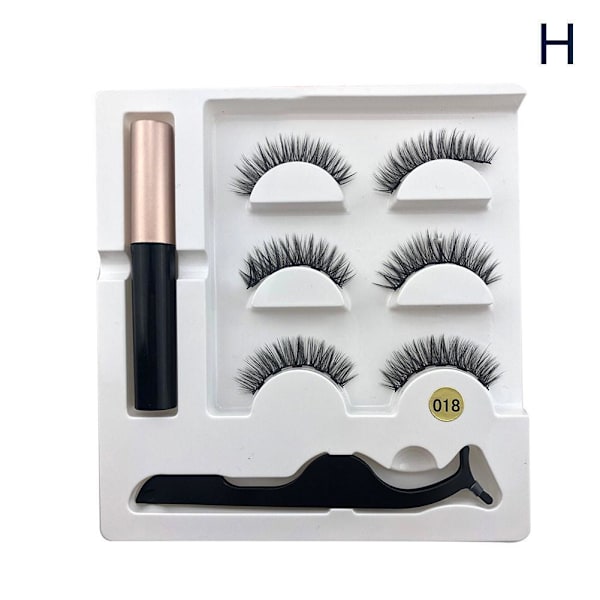 3D Faux mink magneettiset tekoripset magneettisetti (Eyeliner & Magneti blackB 12