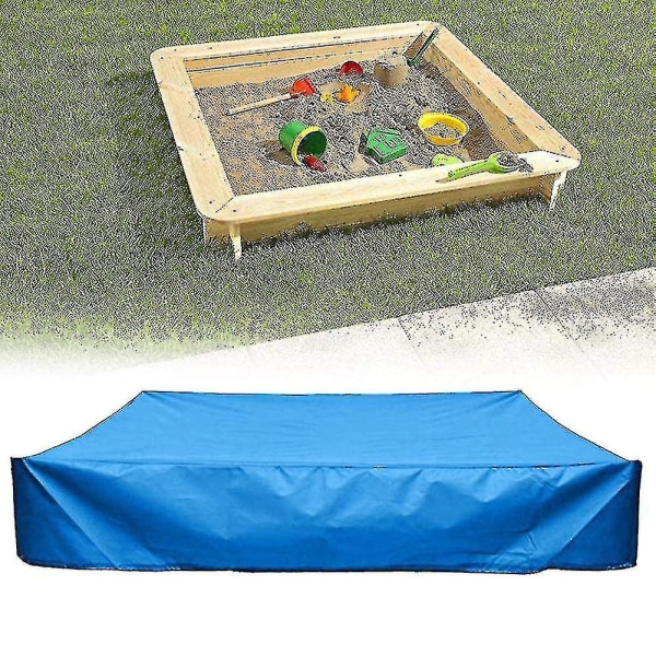 Dammtätt skydd Sandbox Cover Vattentätt Sandlåda Pool Cover Blue 200*200