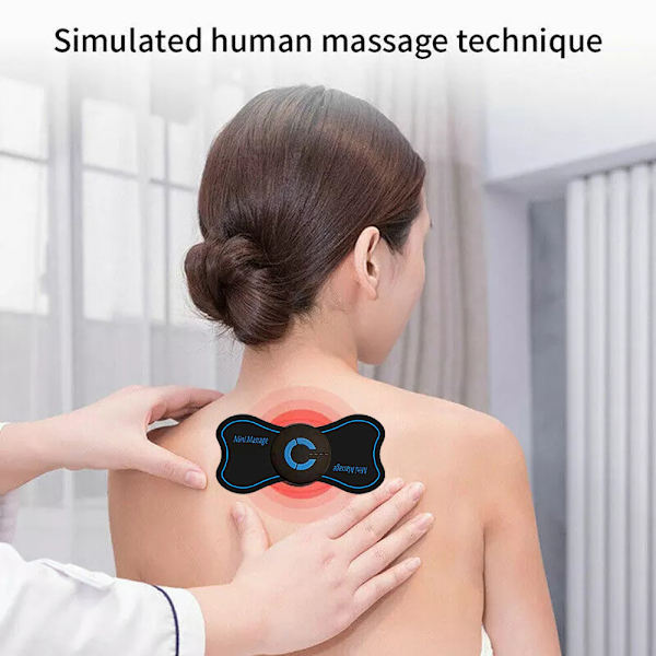 Bärbar mini nackmassager cervikal stimulator smärtlindring present Patch