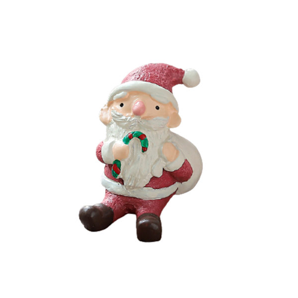 Mini julstaty säsongsbetonad harts Desktop figurdocka mikro landskapsdekoration santa claus