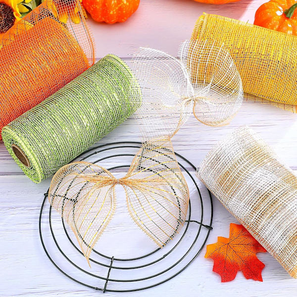 4 ruller Mesh Bånd, Metallic Foil Mesh Bånd Metallic Mesh Bånd