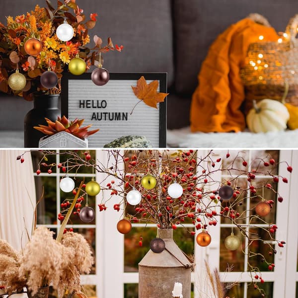 36 stykker efterår Halloween julekuglepynt Trædekorationer