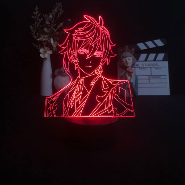 Hett spel Genshin Impact Zhongli Game Decor 3D Night Light fo