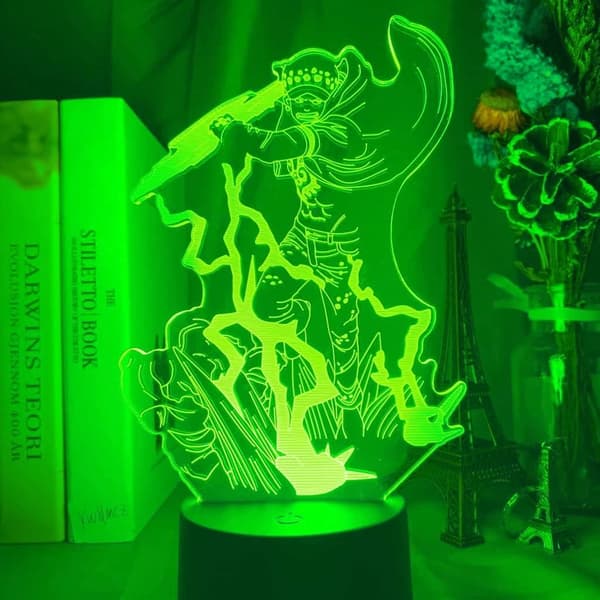 One Piece Luffy 3D Illusion Night Light Lamp Smart Touch, RG