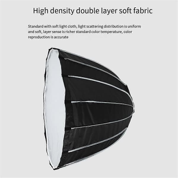 Fotografi Softbox 90 cm Diameter Quick Release Deep Throw Softbox med Gitter Metal Bowens Bajonet Grille Skærm