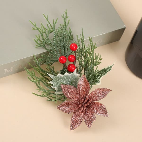 2st Xmas tallbarr konstgjord röd bär RÖD Red