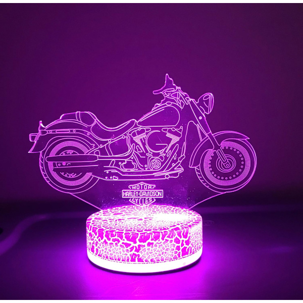 Harley Davidson Moottoripyörä Lamppu Yövalo Lahjat 3D 7 Väri