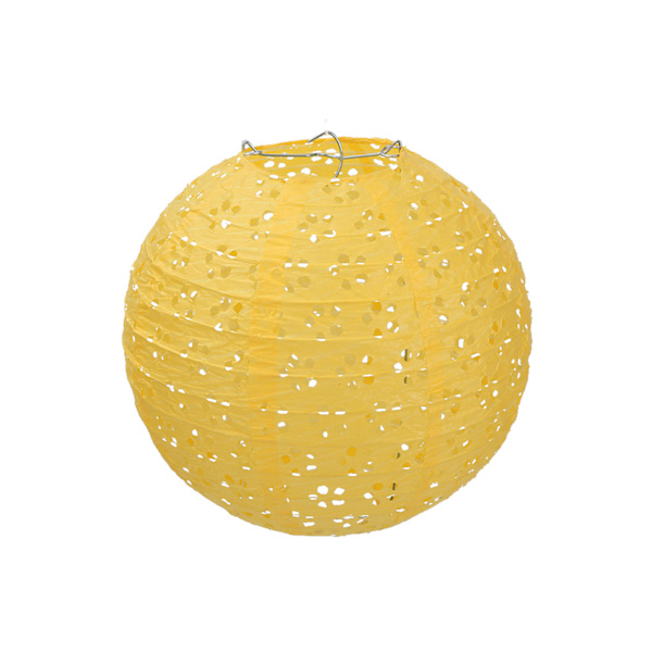 Ihålig lykta Vattentät lykta vårfestival Lykta Bärbar LED-lysande runda melonlyktor för festivaler Orange - 30CM