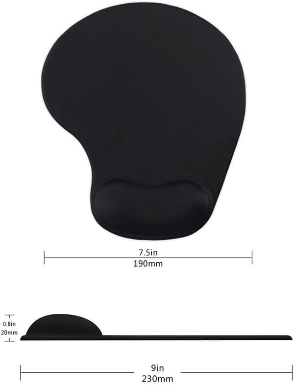 Kontormusemåtte med Gel Håndledsstøtte - Ergonomisk Gaming De