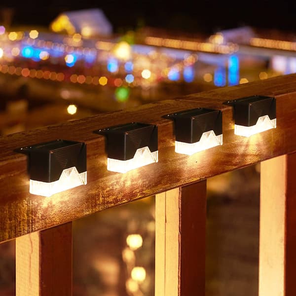 Solar Utomhus Trappljus Regntätt LED Staket Light Innergård Fen