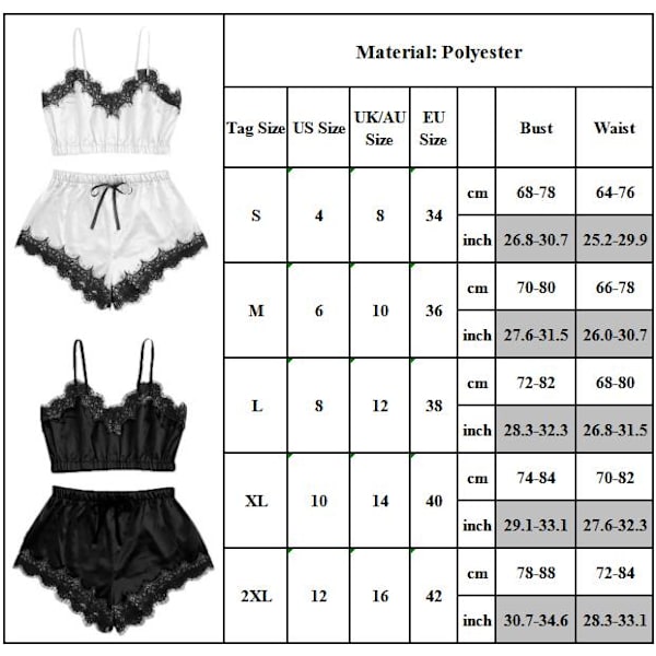 Naisten seksikkäät olkaimet seksikäs asu jaetut olkaimet pyjama Black M