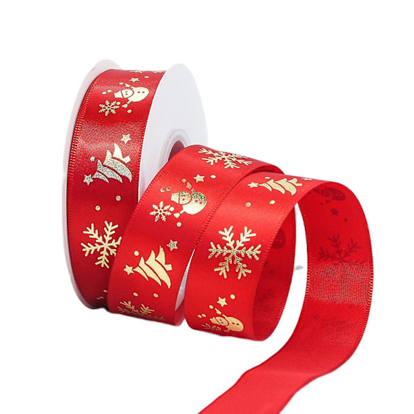 Julband Multipurpose Ljus färg Dekorativt Festligt Praktisk Juldekoration Bärbart tecknat mönsterförpackningsband för jul E