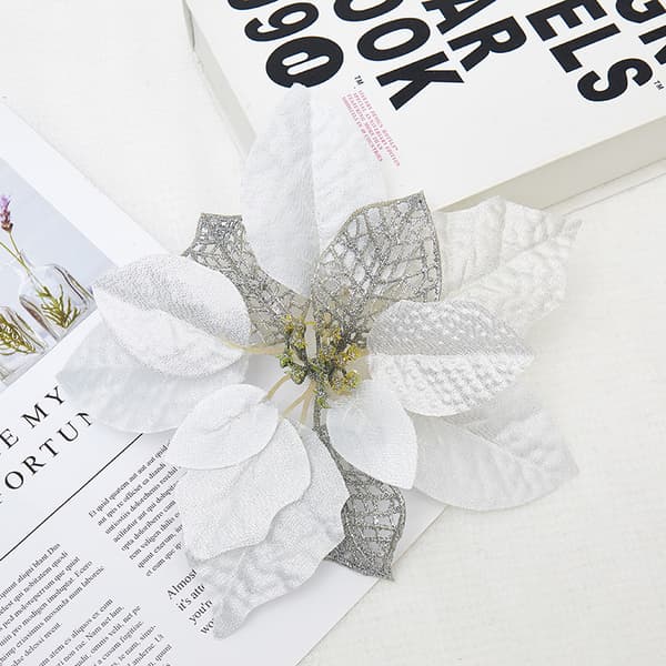 3st Blooming Paradise Glitter Julstjärna Julgransprydnader
