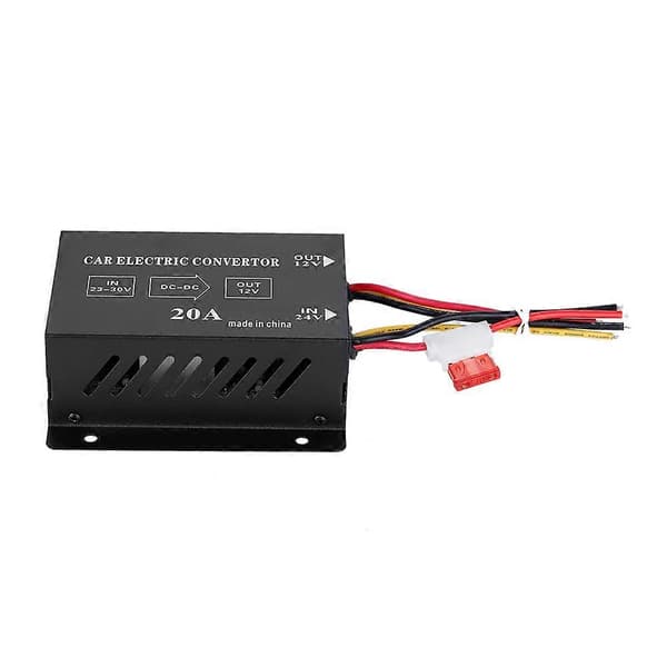 Bil Lastebil 20A 240W DC 24V til 12V Strømkonverter Elektrisk Spenningsreduserende Nedtrappingstransformator