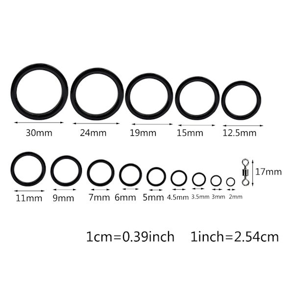 80st Fiskspö Reparationssatser Ringar Slitstarka keramiska styrringar Rod Eye Fiskespö Guider Alconite Ringar Set Black