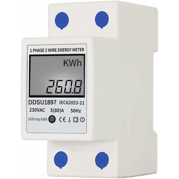 Enfaset elmåler, 80A 220V digital power M