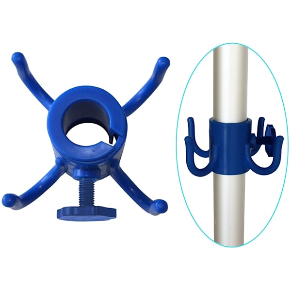 Strandparaplykrokhängare Paraplykrok Strandparaplyväskor Hållare hängkrok Blue hexagonal
