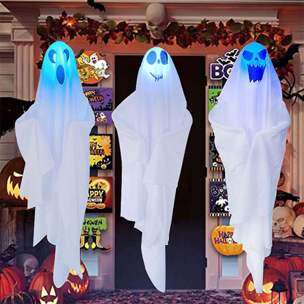 Ghost Led -riippuvalaisin 3 kpl Creative Rekvisiitta Ornamentti Sisustustarvikkeet Koti Piha Paikan Asettelu Rekvisiitta