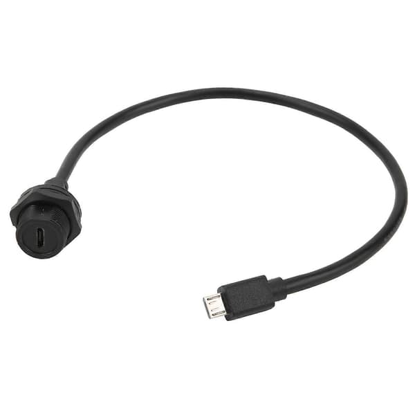 Vandtæt USB-stik IP67 MICRO USB Hun Han med Kabelstik E10MCTFF/MCAM (0,3 meter)