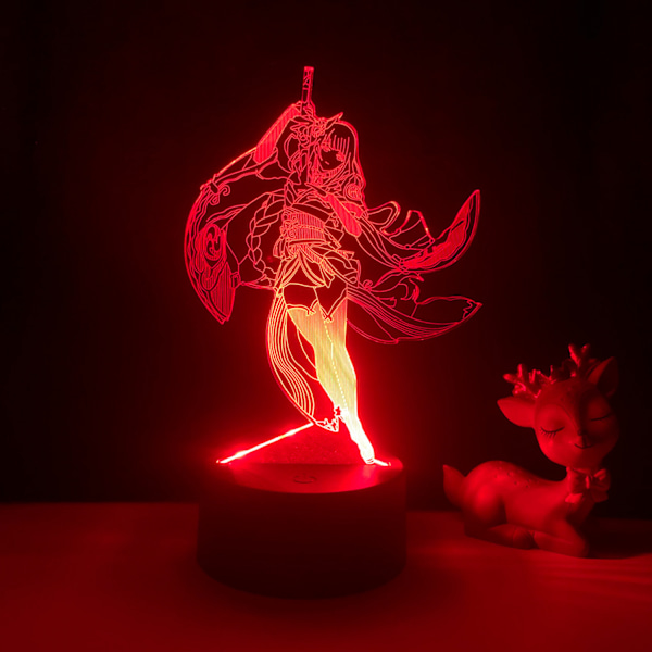 Spelkaraktär 3D Illusion Lampa 16 färger LED Nästan