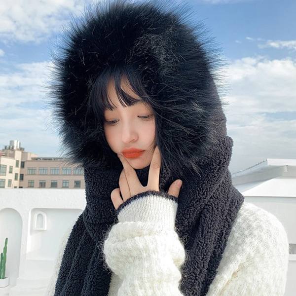 2022 New Fashion Scarf Hat Handske 3-delad Dam e Plush Winter W A5