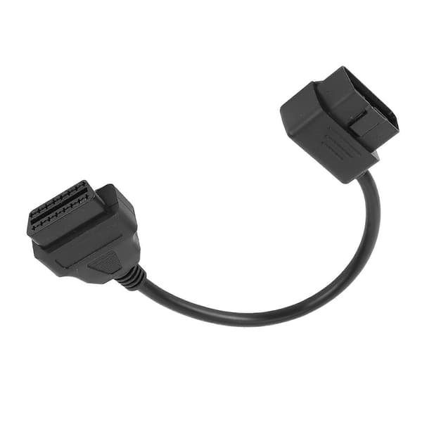 16PIN til 16PIN OBD2 forlængerkabel albueadapter bil diagnostisk værktøj 0,3m/1ft stikledning